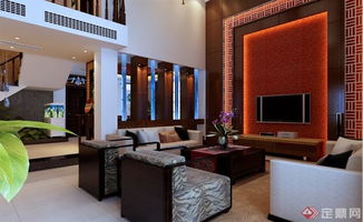 某現(xiàn)代中式別墅裝飾設(shè)計施工圖 附效果圖